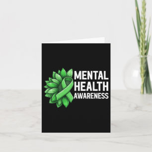 Cute Sunflower Mental Health Awareness Warrior Gre Card