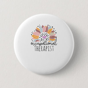 Cute Sunflower Occupational Therapist 2 Inch Round Button