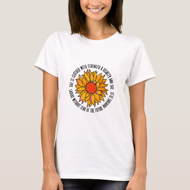 Cute sunflower scripture bible verse T-Shirt (Front)