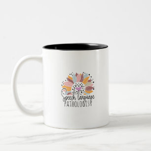 Cute Sunflower Speech Pathologist Two-Tone Coffee Mug