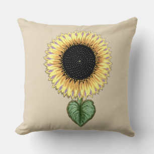 Cute Sunflower Throw Pillow