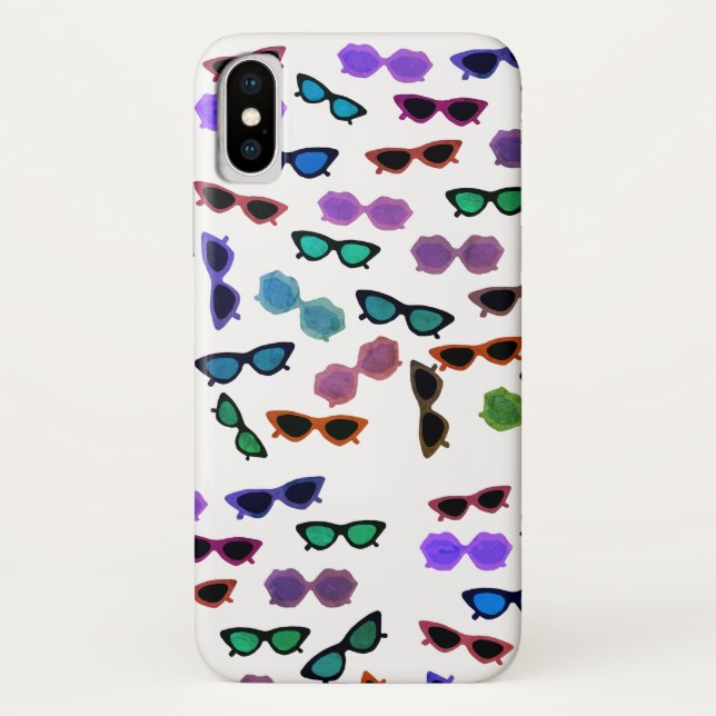 Cute Sunglasses Summer Art Case-Mate iPhone Case (Back)