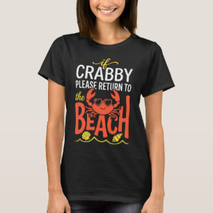 Cute Sungles Crab Beach Vacation Quote T-Shirt