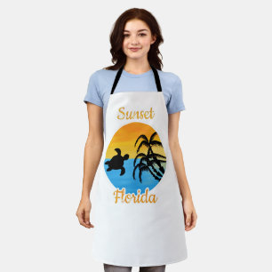 Cute Sunset in Florida Apron