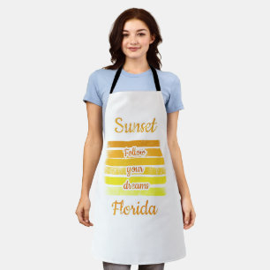 Cute Sunset in Florida   Apron