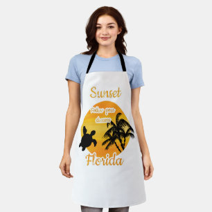 Cute Sunset in Florida   Apron