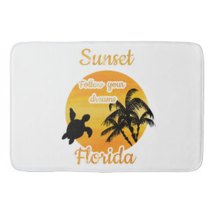 Cute Sunset in Florida Bath Mat