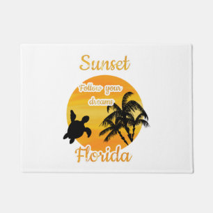 Cute Sunset in Florida Doormat