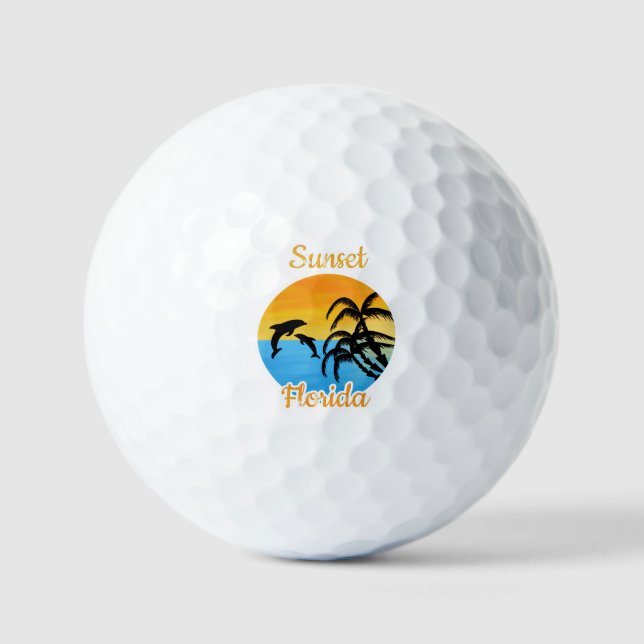 Cute Sunset in Florida  Golf Balls (Front)