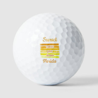 Cute Sunset in Florida Golf Balls