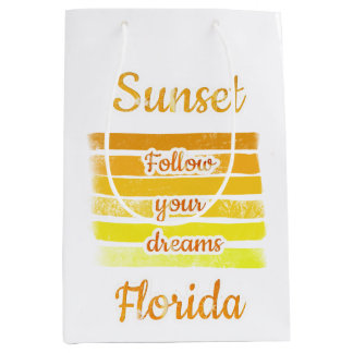 Cute Sunset in Florida   Medium Gift Bag