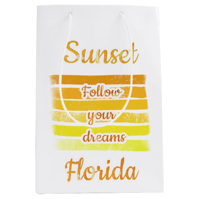 Cute Sunset in Florida   Medium Gift Bag (Front)