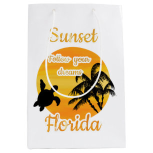 Cute Sunset in Florida   Medium Gift Bag