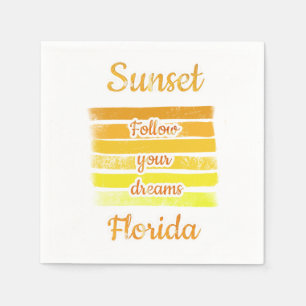 Cute Sunset in Florida Napkin