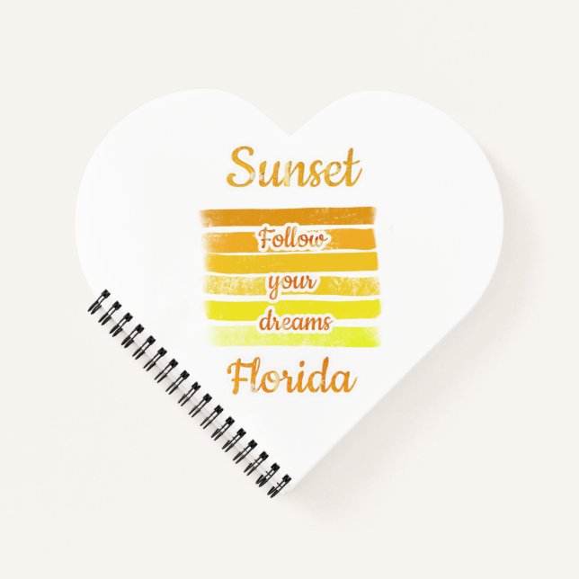 Cute Sunset in Florida   Notebook (Front)