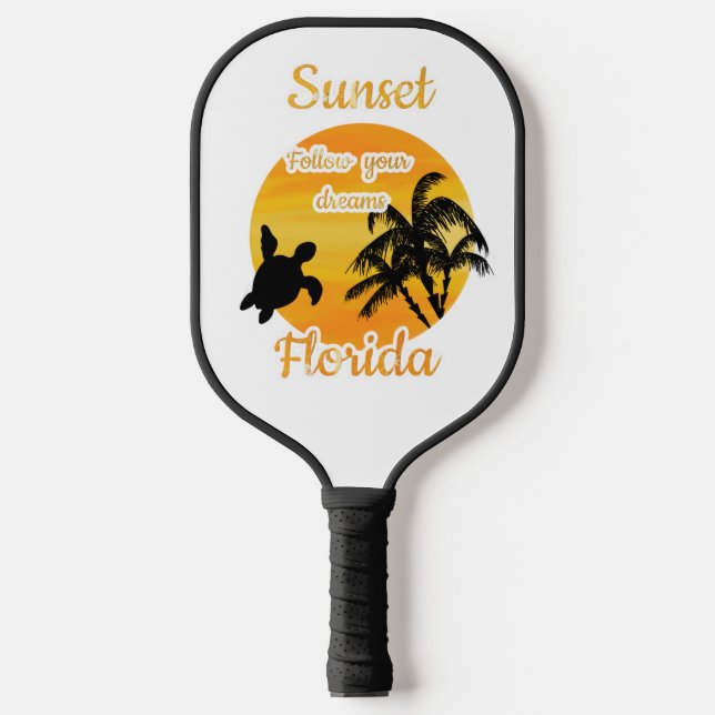 Cute Sunset in Florida   Pickleball Paddle (Front)