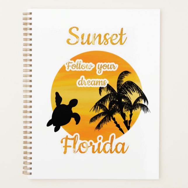 Cute Sunset in Florida   Planner (Front)