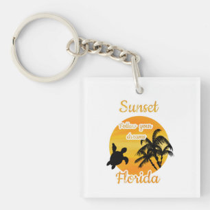 Cute Sunset in Florida  T-Shirt Keychain