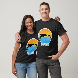 Cute Sunset in Florida with dolphins T-Shirt