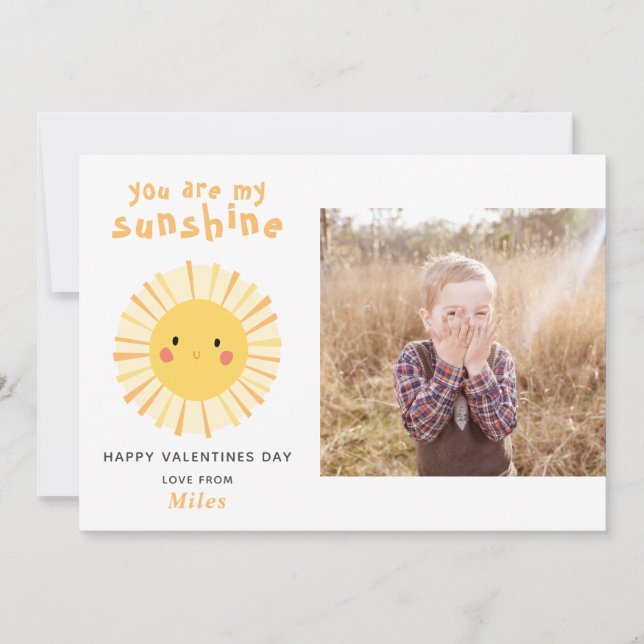 Cute sunshine illustration photo valentines day (Front)