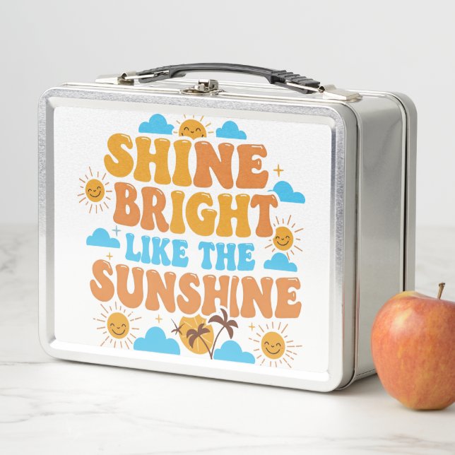 cute sunshine metal lunch box (In Situ)