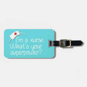 Cute Super Nurse Custom Luggage Tag