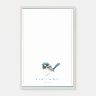 Cute Superb Fairy Wren - Personalized  Post-it Notes