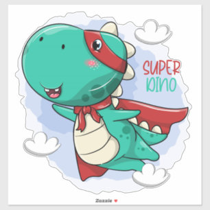Cute Superdino Dinosaur Stickers