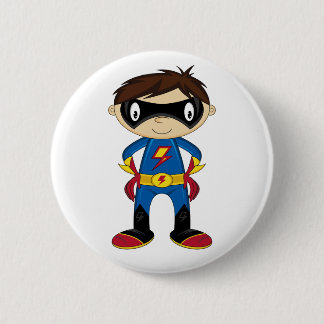 Cute Superhero Boy 2 Inch Round Button
