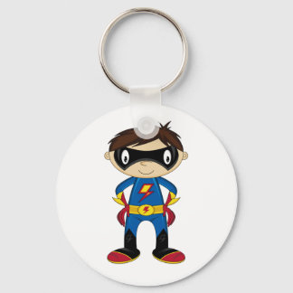 Cute Superhero Boy Keychain