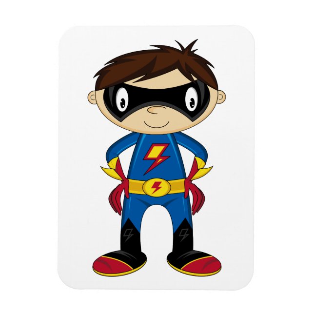 Cute Superhero Boy Magnet (Vertical)