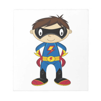 Cute Superhero Boy Notepad