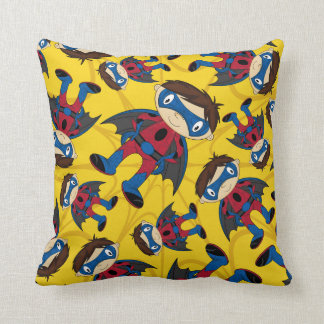 Cute Superhero Boy Pattern Throw Pillow