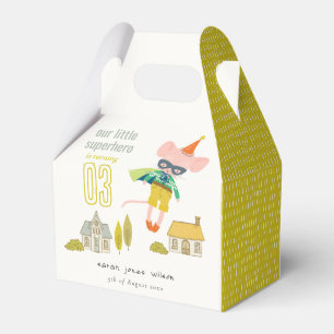 Cute Superhero Mouse Fun Kids Photo Birthday Favor Box