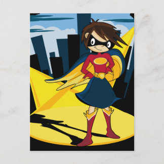 Cute Superhero Postcard