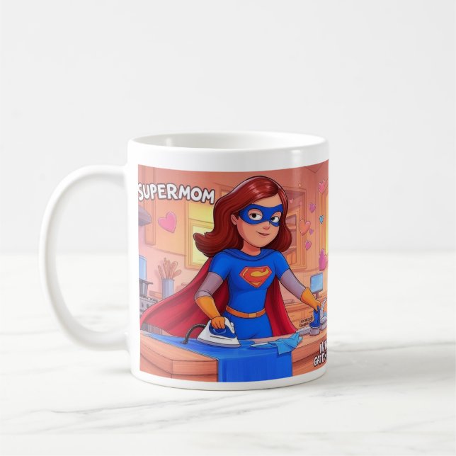 Cute Supermom Mug – Funny Gift for Mom (Left)