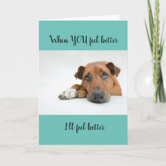 Cute Support Get Well Wishes Greeting Card
