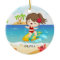 Cute Surfer Girl Personalized Christmas 