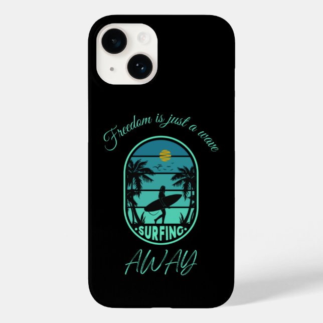 Cute surfing phone case (Back)