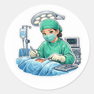 Cute surgeon chibi sticker kawaii medical
