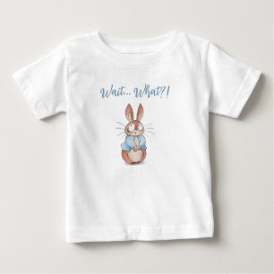 Cute Surprised Bunny Baby T-Shirt • Watercolor 
