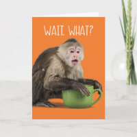 Cute Surprised Monkey Complimentary Birthday Age