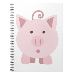 Cute Surprised Pig Notebook