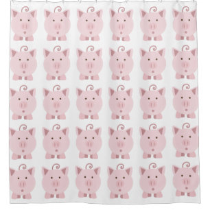 Cute Surprised Pink Pig pattern