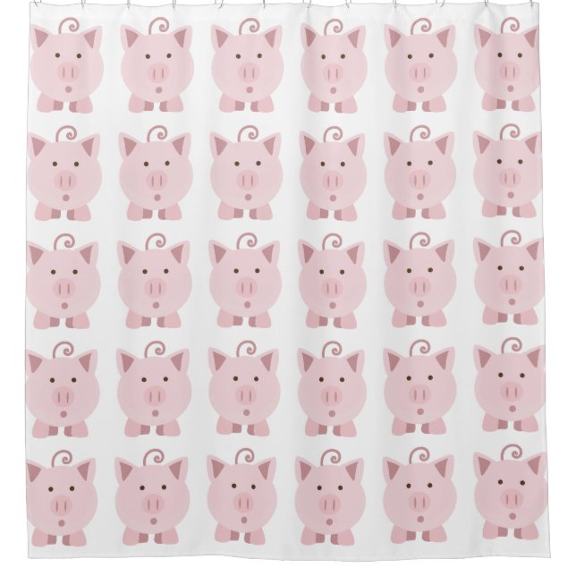 Cute Surprised Pink Pig pattern (Front)