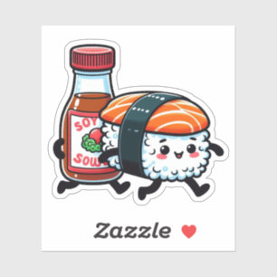 Cute Sushi Art Vinyl Stickers