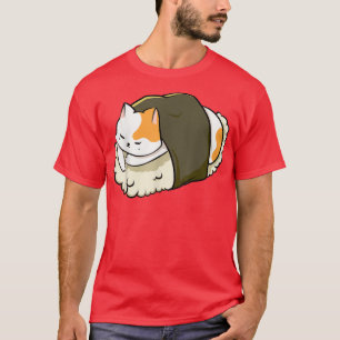 Cute Sushi Cat Kawaii Anime Neko Animal Pet Japan T-Shirt