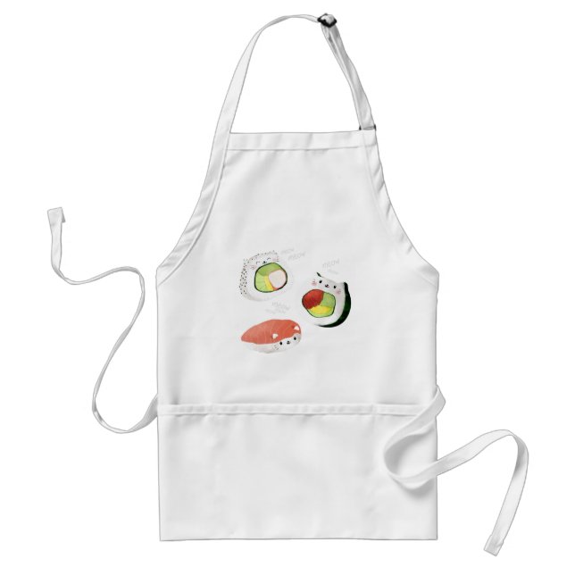 Cute Sushi Cat Standard Apron (Front)