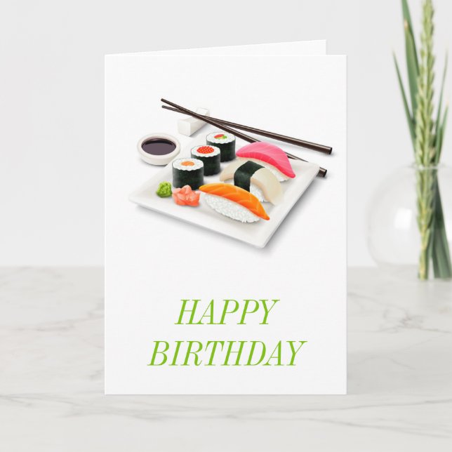 Cute sushi Japanese food Card (Front)