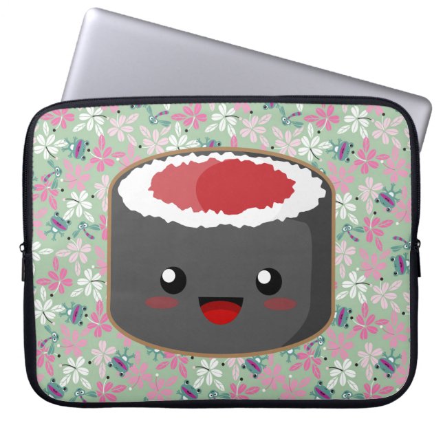 Cute Sushi Laptop Sleeve (Front)